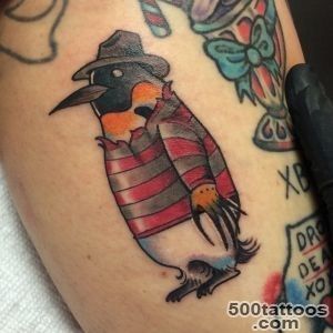 50 Cute and Funny Penguin Tattoo Designs_27