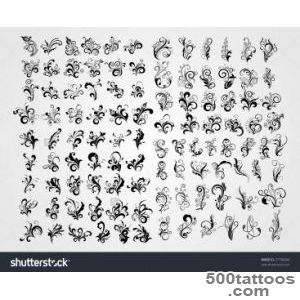 Background With Group Of Retro Black Tattoos, Tattoo Stock Vector _19