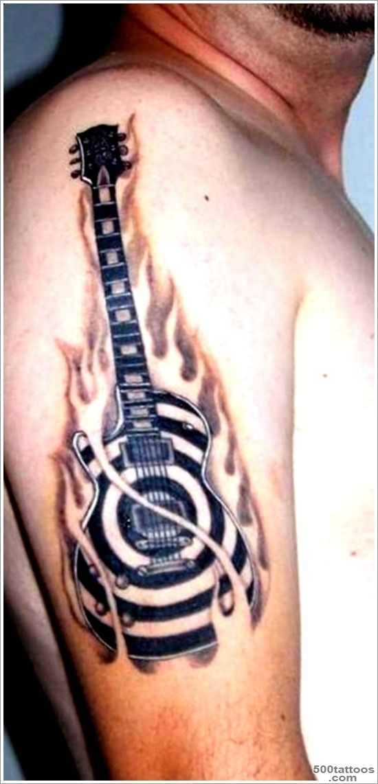 25 Creative Guitar Tattoo Designs_11