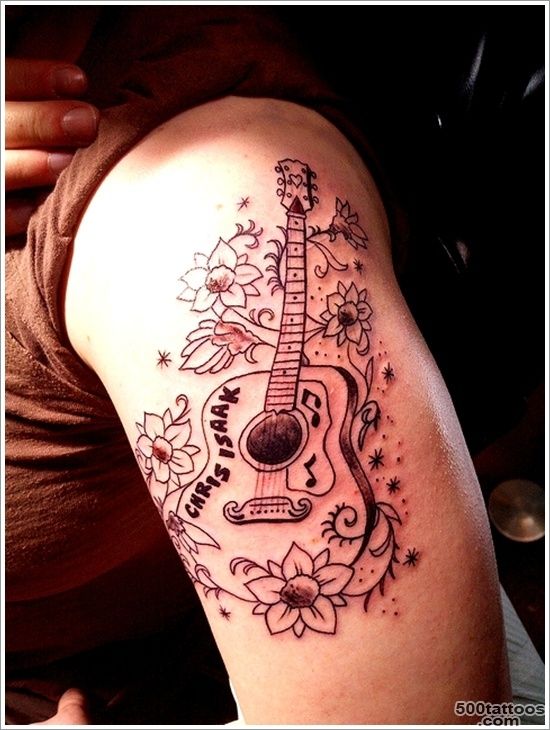 25 Creative Guitar Tattoo Designs_37