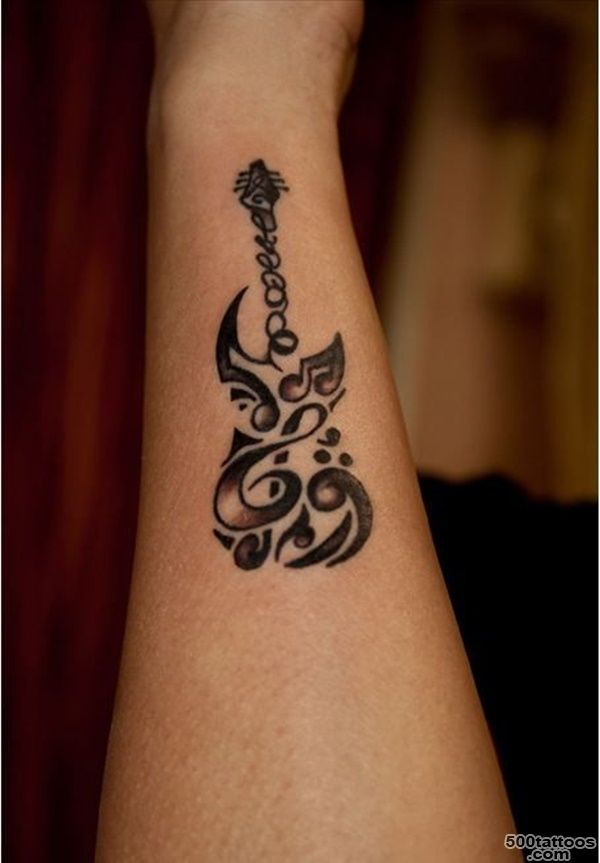 55 Guitar Tattoo Designs and Ideas for Men and Women_17