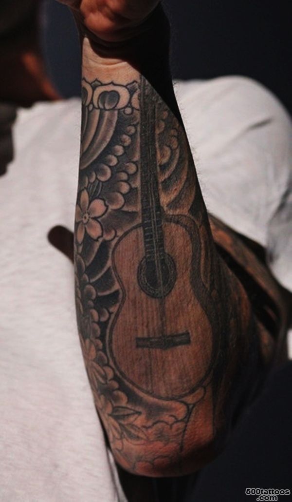 55 Guitar Tattoo Designs and Ideas for Men and Women_48