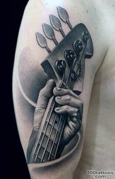 65 Guitar Tattoos For Men   Acoustic And Electric Designs_14