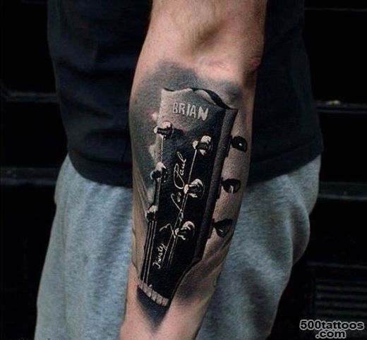 65 Guitar Tattoos For Men   Acoustic And Electric Designs_25