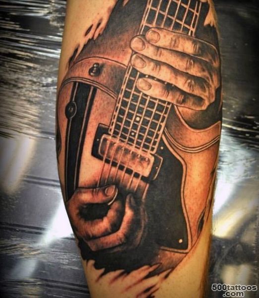 65 Guitar Tattoos For Men   Acoustic And Electric Designs_31