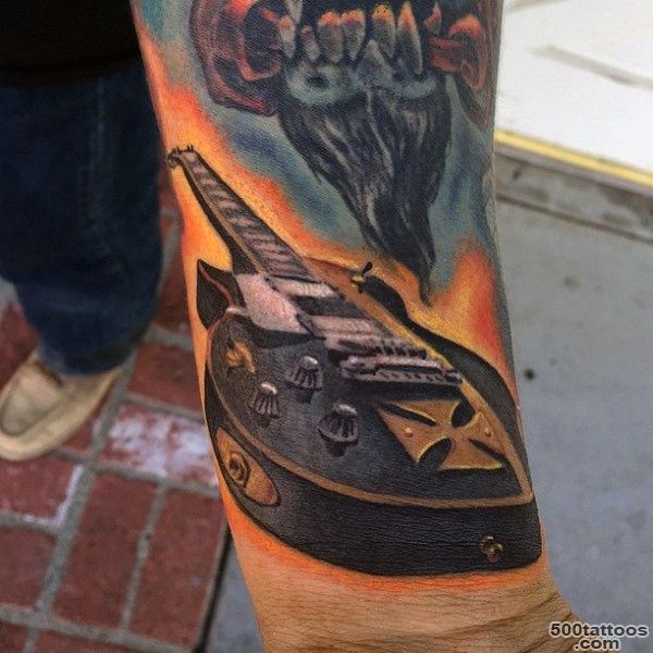 65 Guitar Tattoos For Men   Acoustic And Electric Designs_43