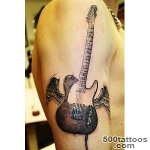 55 Guitar Tattoo Designs and Ideas for Men and Women_49