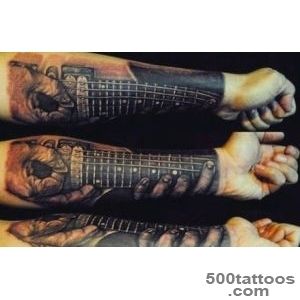 65 Guitar Tattoos For Men   Acoustic And Electric Designs_2