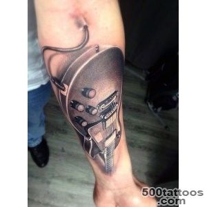 65 Guitar Tattoos For Men   Acoustic And Electric Designs_12