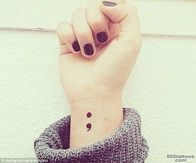 Semicolon Project tattoo trend spreads to raise mental health ..._41