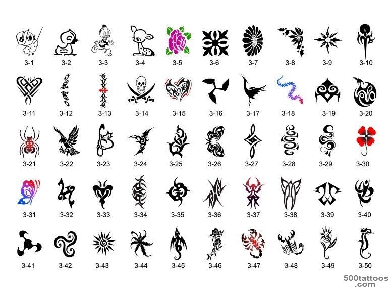 Temporary Airbrush Tattoo Stencil book Template 3 100 designs on ..._45