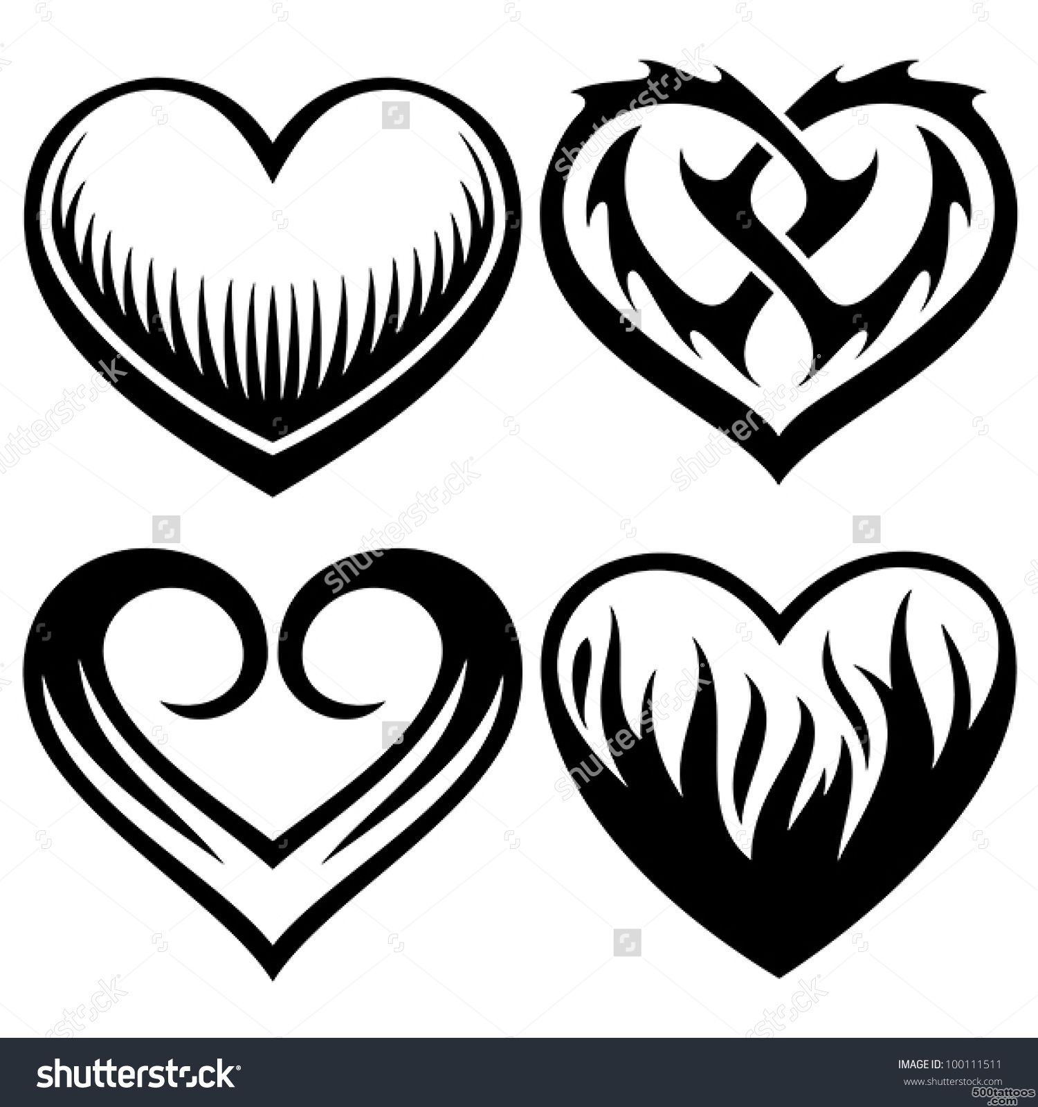 Heart Tattoo Stock Vectors amp Vector Clip Art  Shutterstock_7