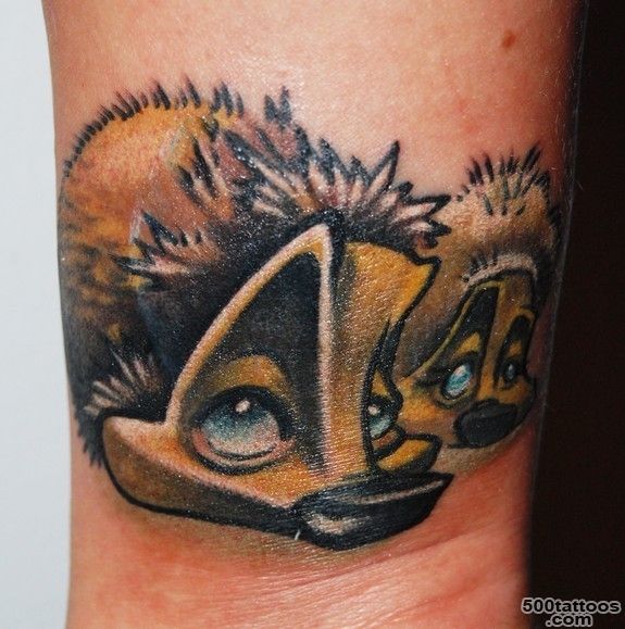 Small cute uncolored hedgehog tattoo   Tattooimages.biz_21