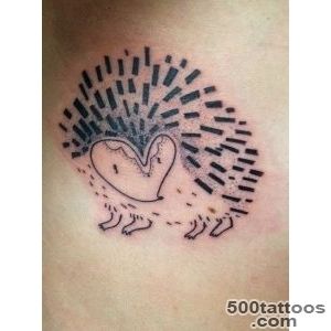 Small cute uncolored hedgehog tattoo   Tattooimagesbiz_10