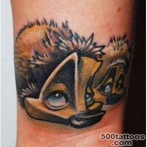 Small cute uncolored hedgehog tattoo   Tattooimagesbiz_21