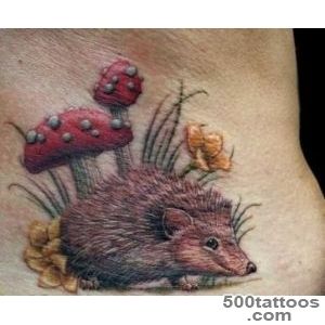 Small cute uncolored hedgehog tattoo   Tattooimagesbiz_28