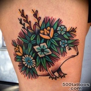 Hedgehog tattoo design, idea, image