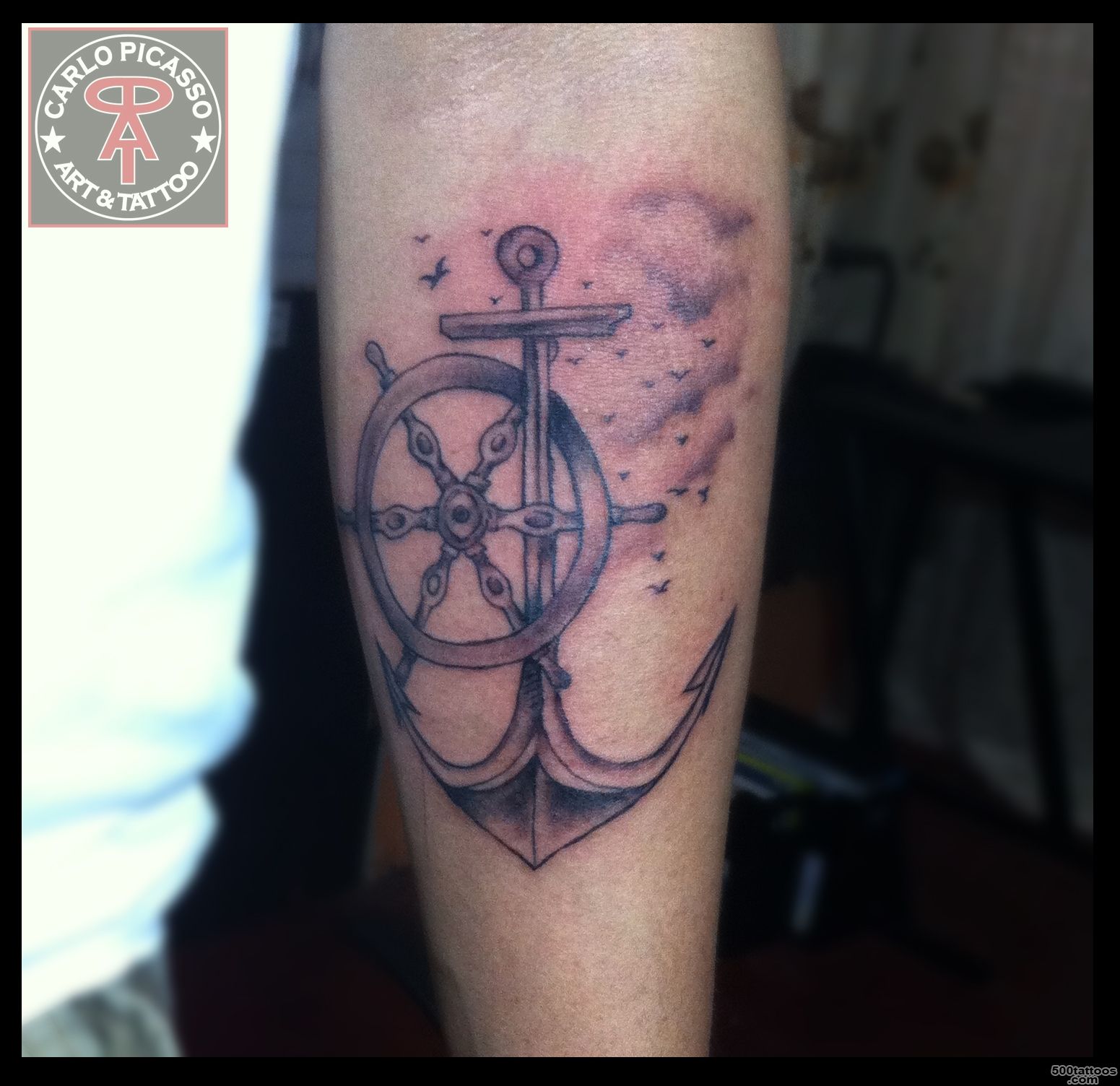 anchor and helm tattoo on forearm, Dagupan City, Pangasinan ..._15