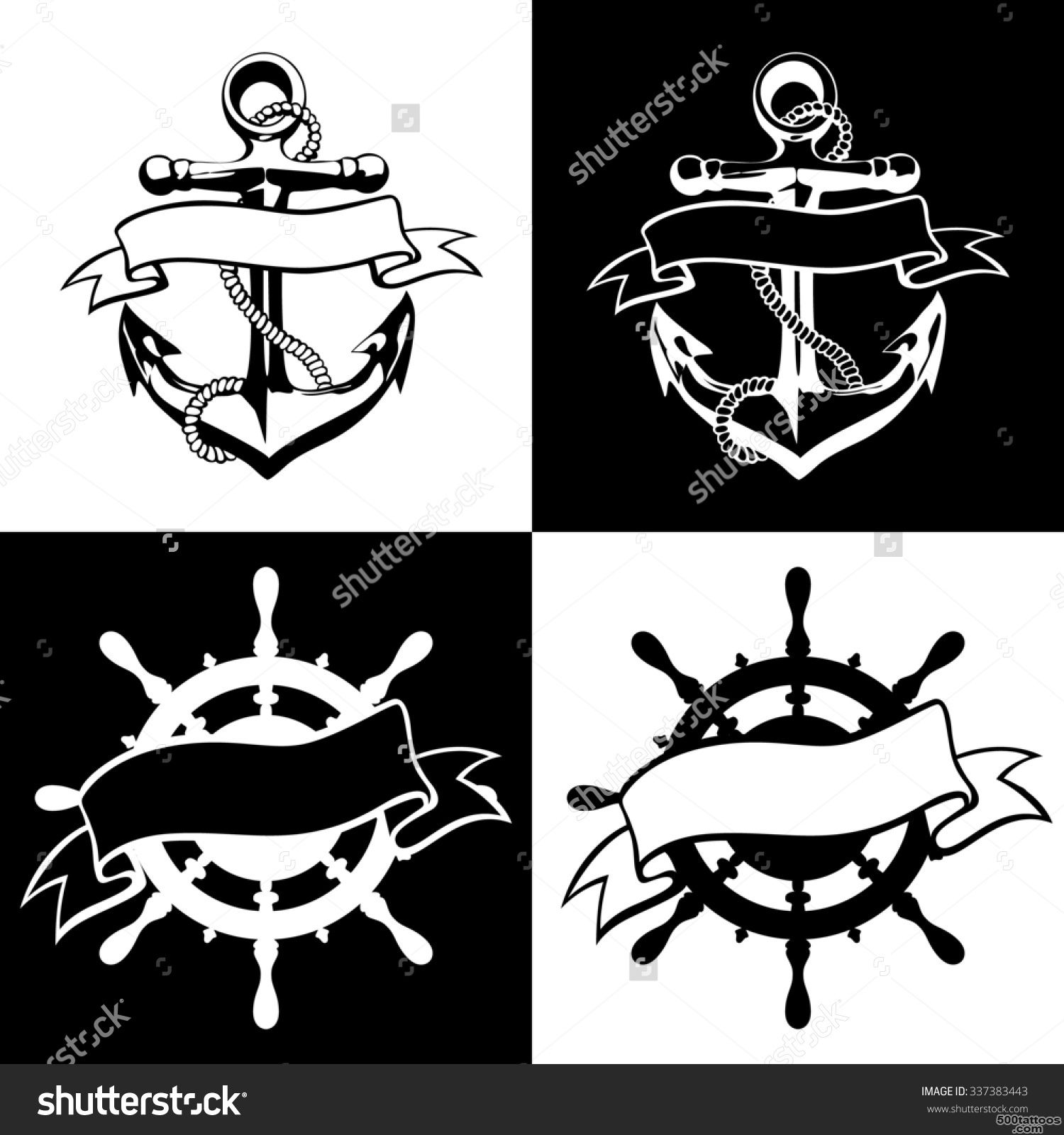 Anchor Helm Icon Tattoo Logo Grunge Design Hand Art Stock Photo ..._47
