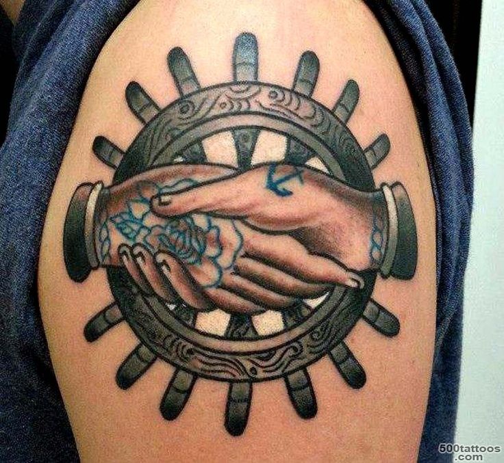 tattoo traditional helm on Pinterest  Nautical Tattoos, Ship ..._23