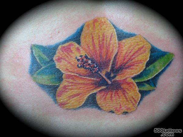 27 Colorful Hibiscus Flower Tattoos   SloDive_47