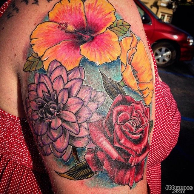 Hibiscus Flower Tattoo_26