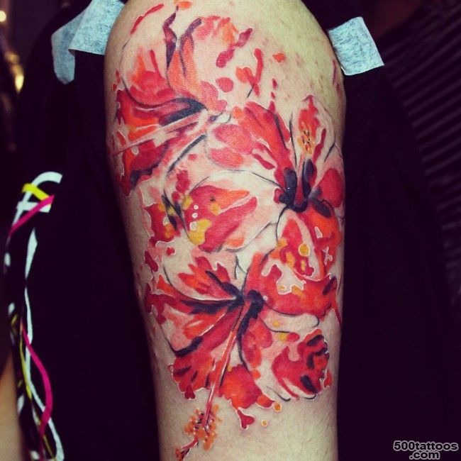 Hibiscus Flower Tattoo_30