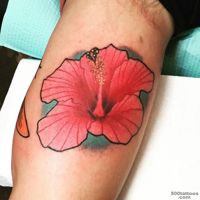 Hibiscus Flower Tattoo_46
