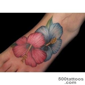 14+ Hibiscus Tattoos On Foot_40
