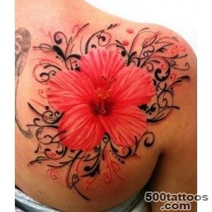 25 Stunning Hibiscus Flower Tattoos For Women_1