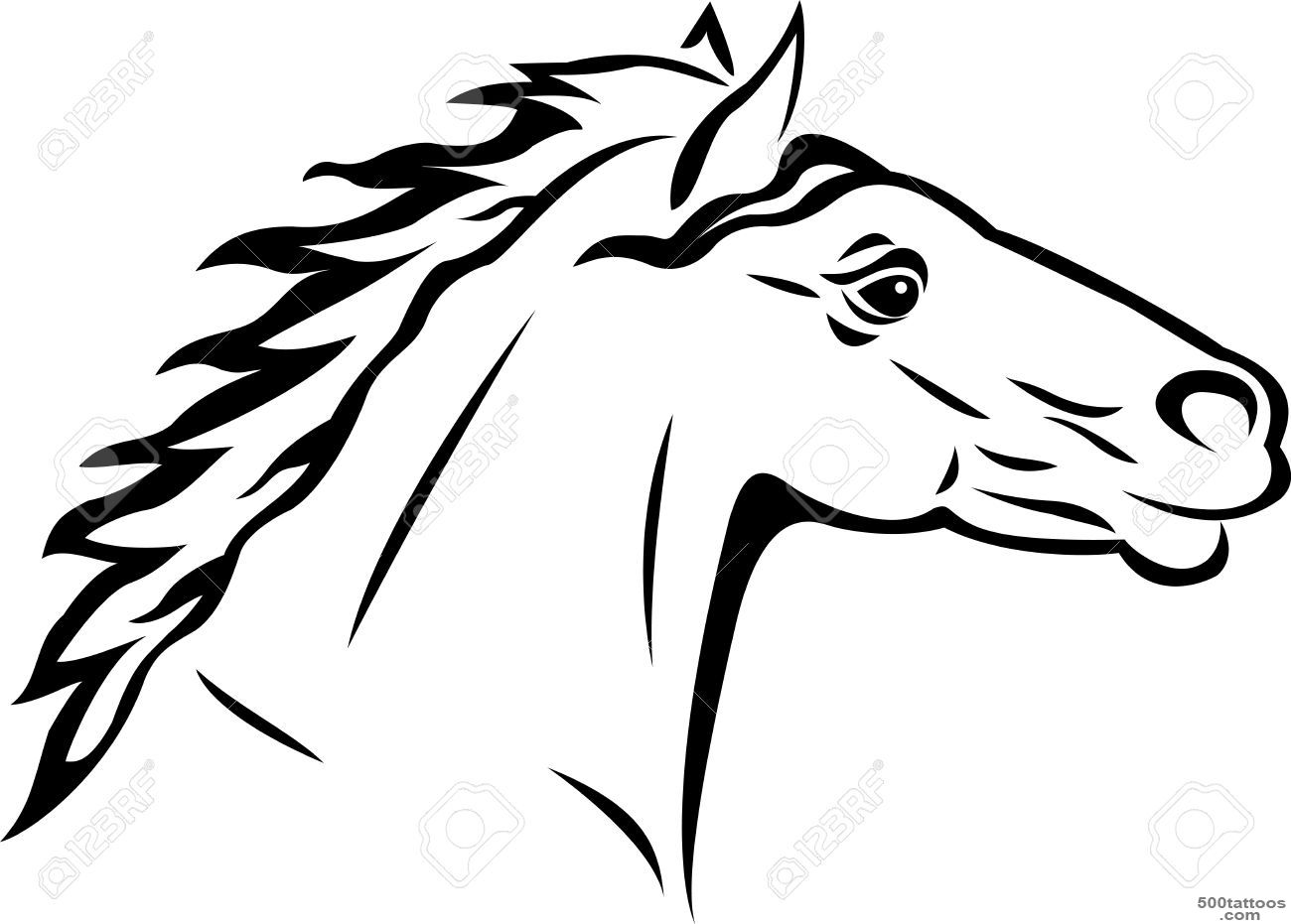 Horse Tattoo Royalty Free Cliparts, Vectors, And Stock ..._43