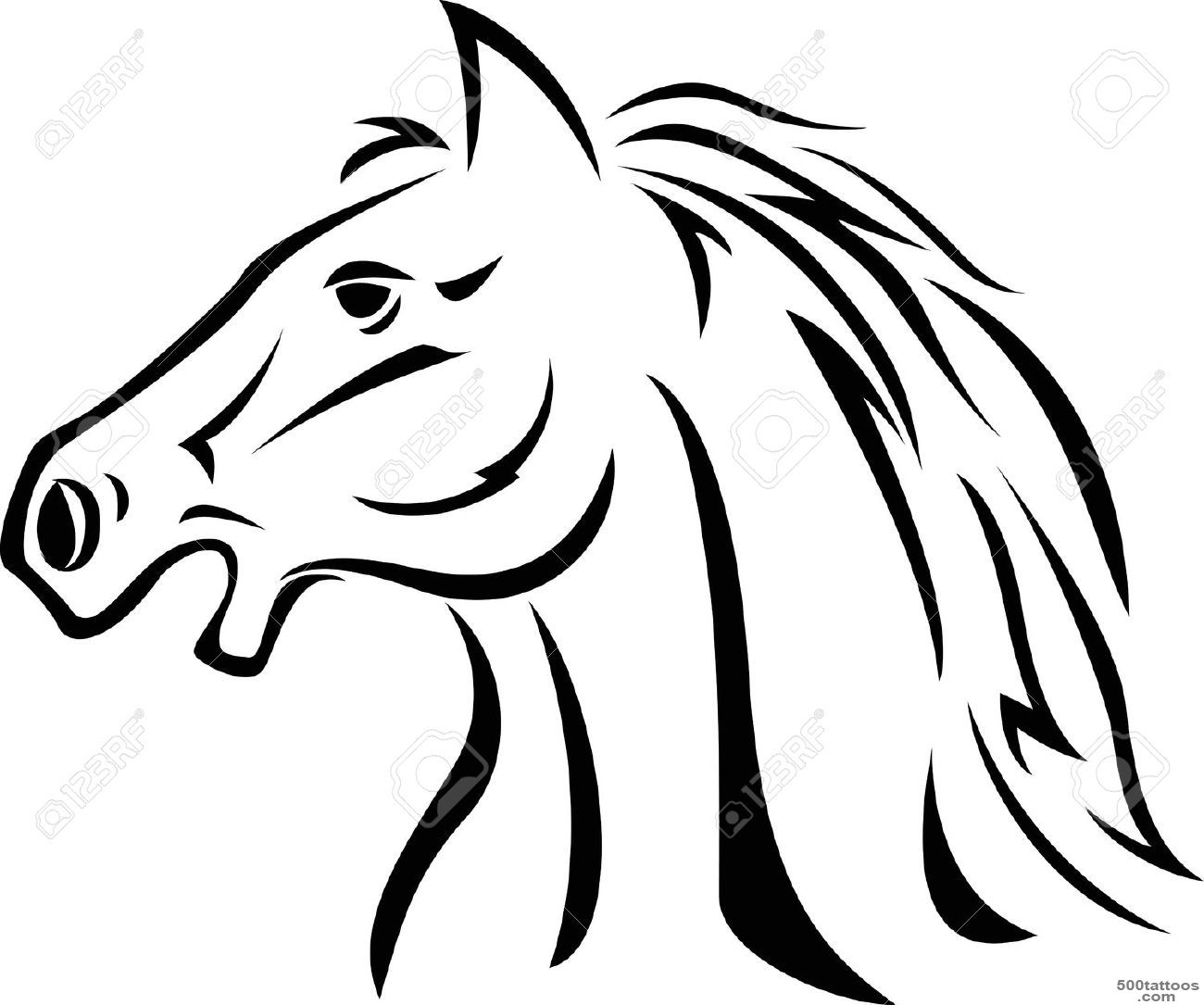 Horse Tattoo Royalty Free Cliparts, Vectors, And Stock ..._49