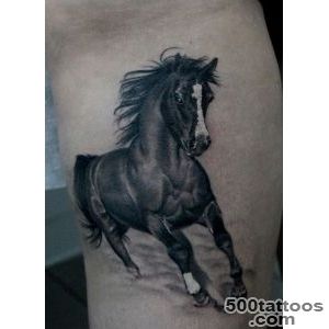 Nice running dark horse tattoo on ribs   Tattooimagesbiz_24