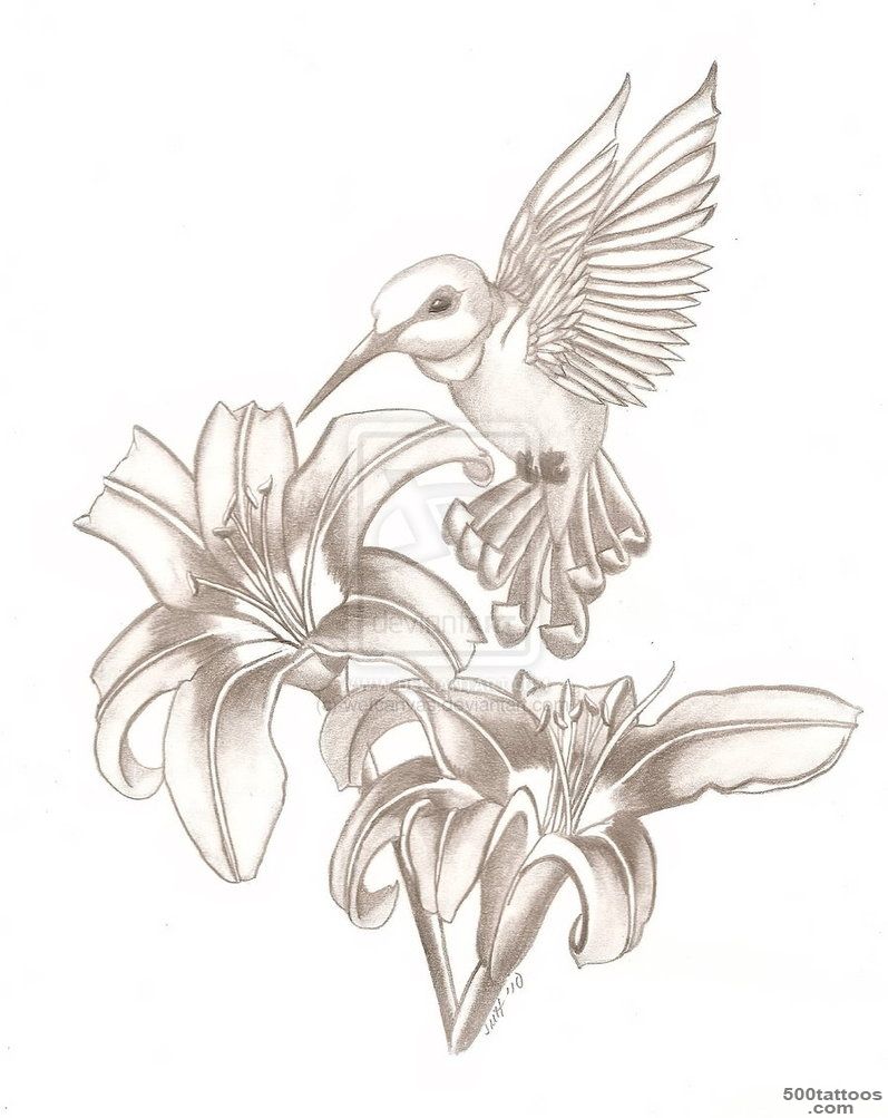 Yellow Rose n Hummingbird Tattoo Design   Tattoes Idea 2015  2016_32