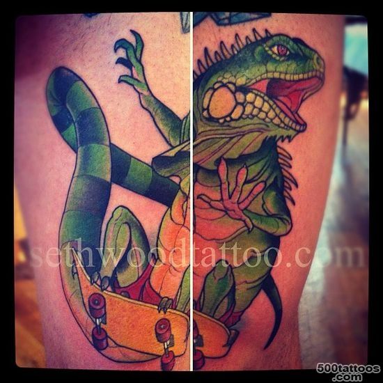 Green Iguana Tattoo  Complete Iguana Care_38