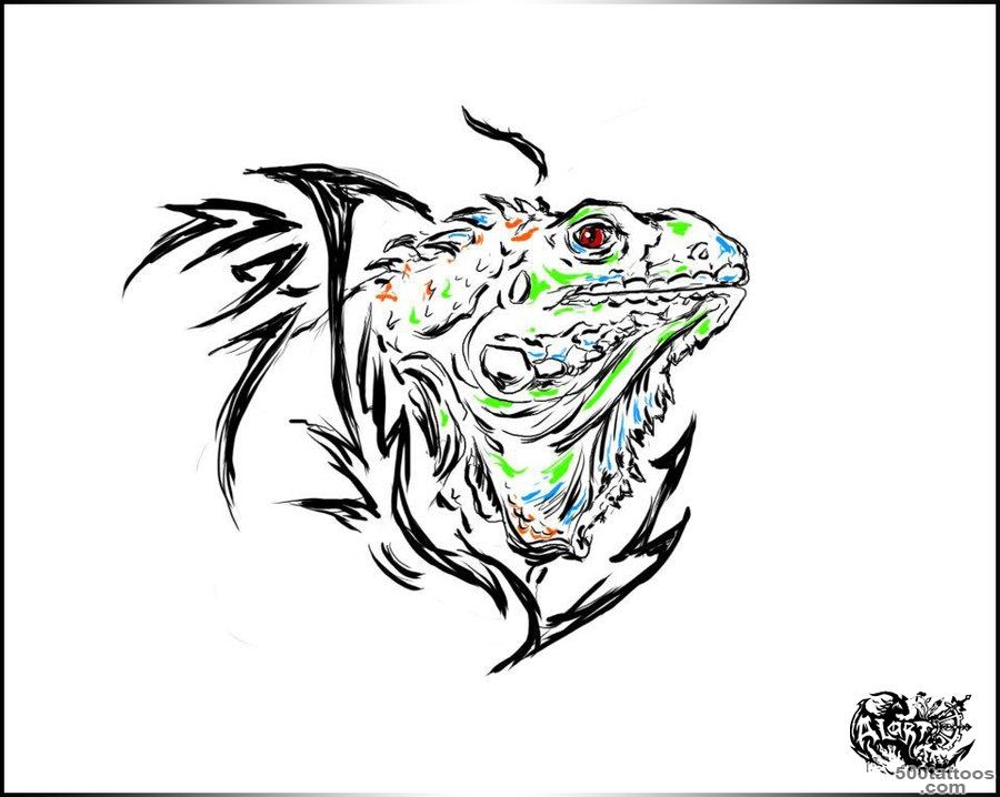 Iguana tattoo by ALart90 on DeviantArt_23