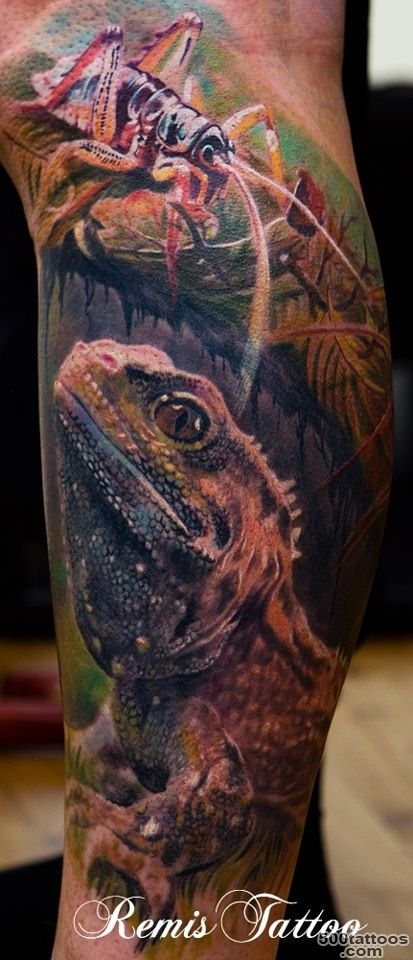 Top Best Iguana Tattoo Images for Pinterest Tattoos_39