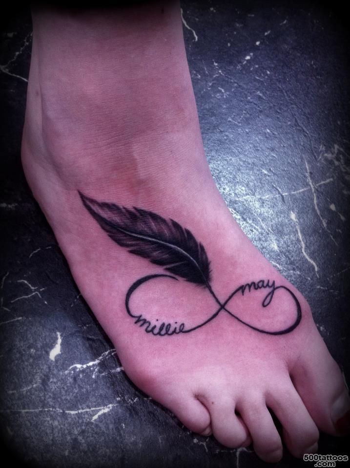 40+ Feather Infinity Symbol Tattoos_33