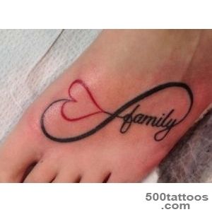 Love Life Infinity Tattoo On Girl Right Foot_36