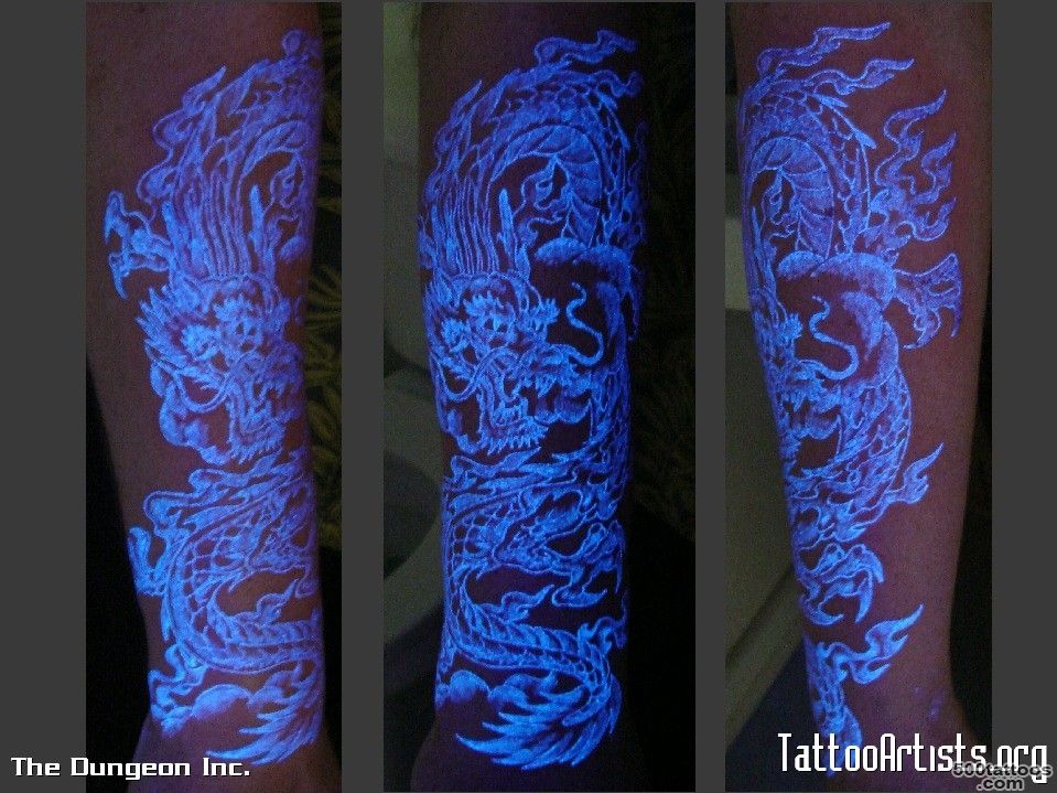 Blacklight Tattoos Some Amazing UV Reactive Animal Tattoos_47