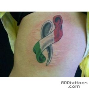 Italian Horn Tattoo With Flag_49