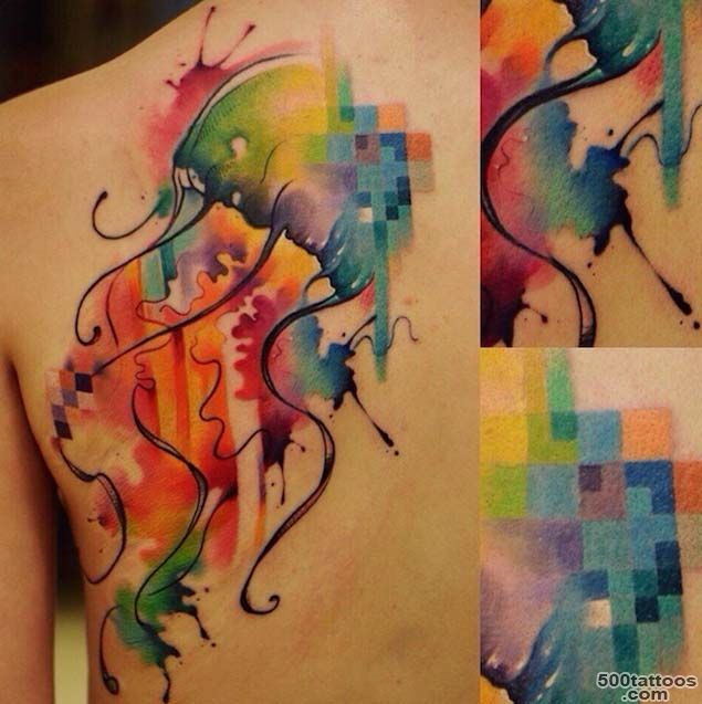 8+ Back Shoulder Jellyfish Tattoos_29
