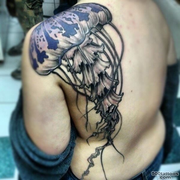 8+ Back Shoulder Jellyfish Tattoos_38