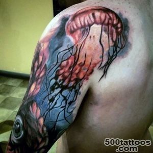 100 Jellyfish Tattoo Designs For Men   Free Swimming Marine Ideas_41