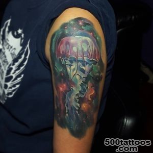 Space Jelly Fish Tattoo on Shoulder  Best Tattoo Ideas Gallery_50