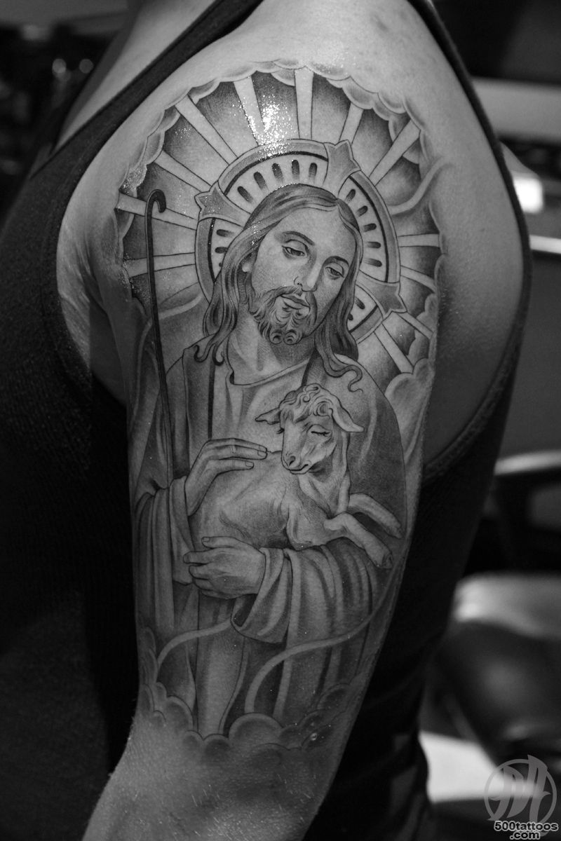 Realistic Christian Jesus Tattoo Design  Fresh 2016 Tattoos Ideas_32
