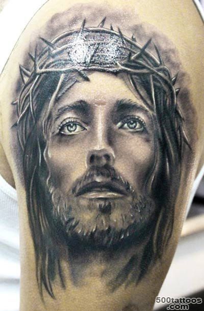 Wonderful portrait of jesus tattoo   Tattooimages.biz_1