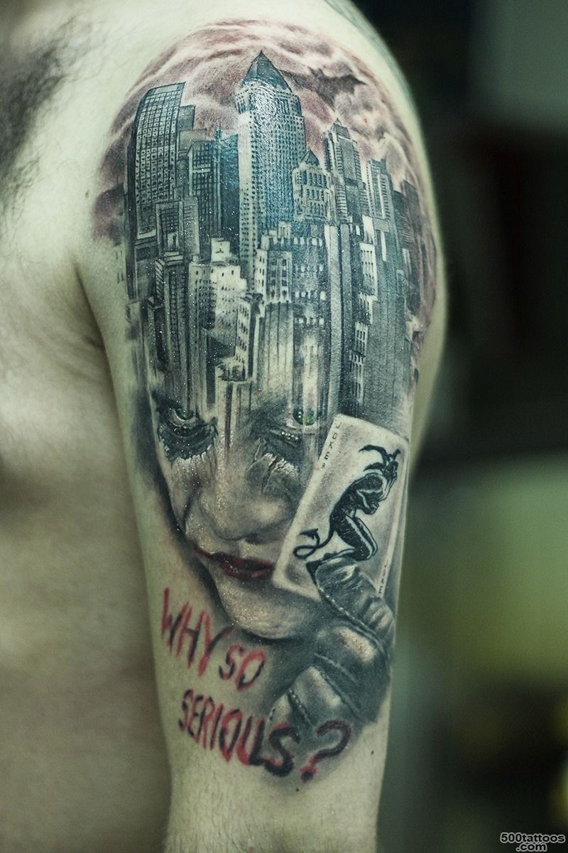 Joker Gotham city tattoo by Christo_47