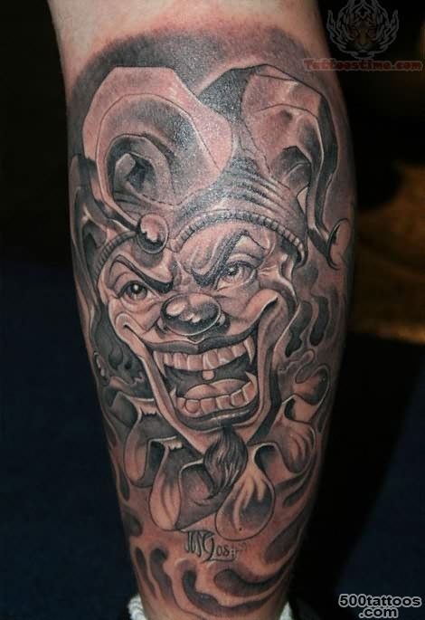 Smiling Jester Joker Tattoo Design   Tattoes Idea 2015  2016_43