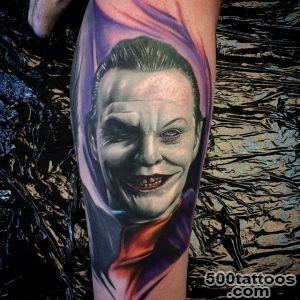 Jack Nicholson Joker tattoo by Max Pniewski  Best Tattoo Ideas _28